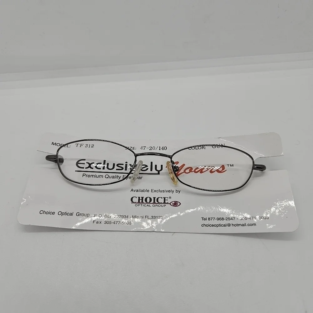 brand new eyeglasses frame in gunmetal FRAMES ONLY